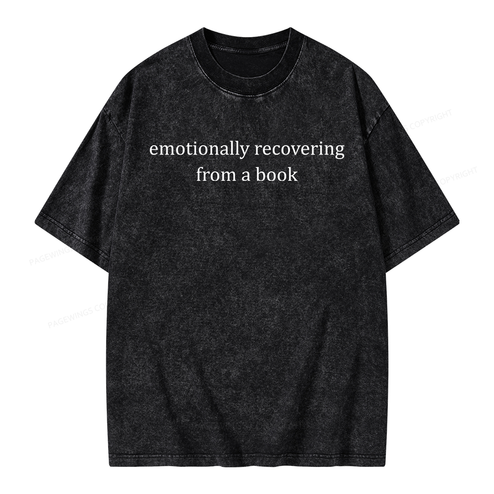 Pagewings Emotionally Recovering From a Book Unisex Washed T-shirt