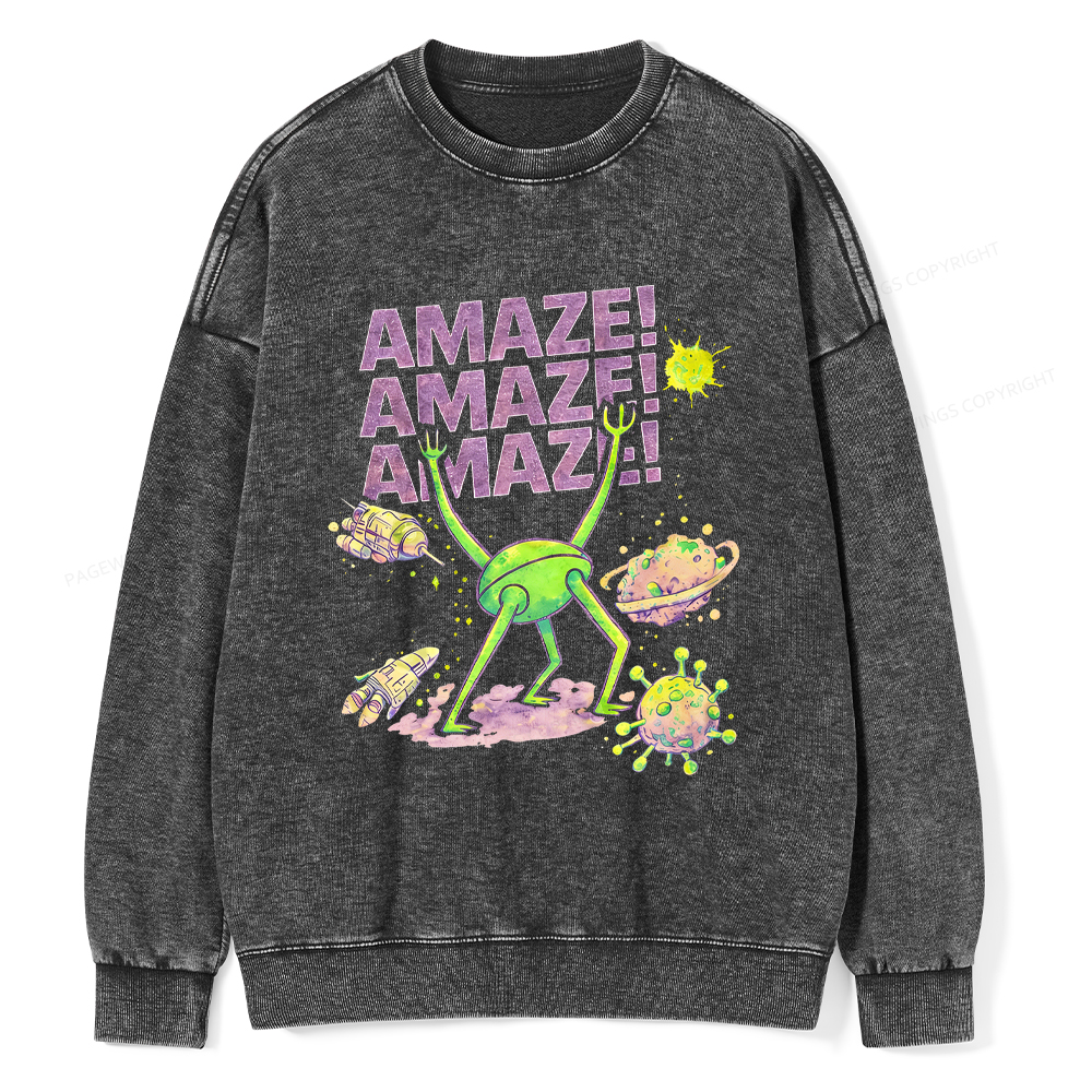 Pagewings Amaze Unisex Washed Sweatshirt