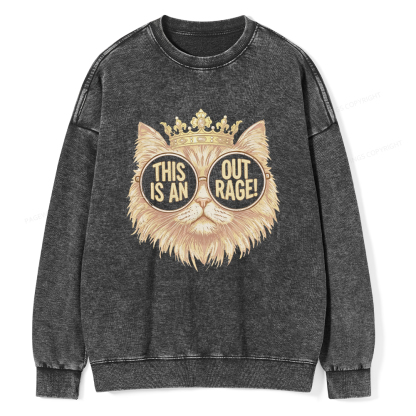 Pagewings This Is An Outrage Unisex Washed Sweatshirt