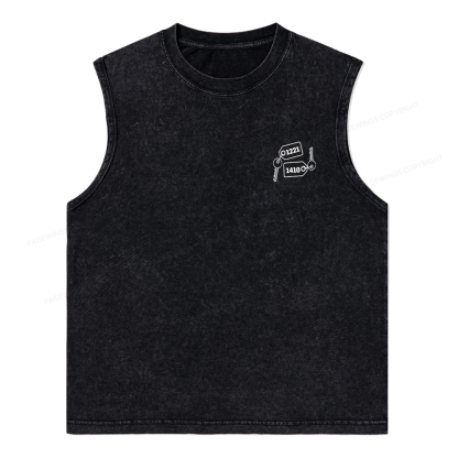Pagewings Room Numbers Unisex Washed Tank Top