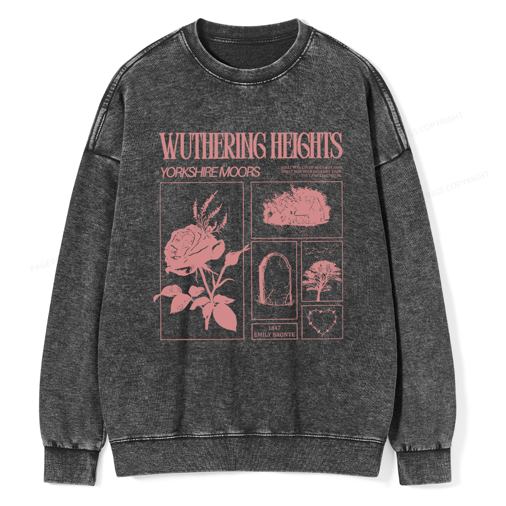 Pagewings Literary Quote Unisex Washed Sweatshirt