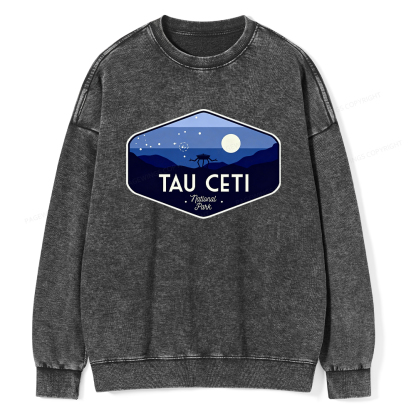 Pagewings Tau Ceti Unisex Washed Sweatshirt