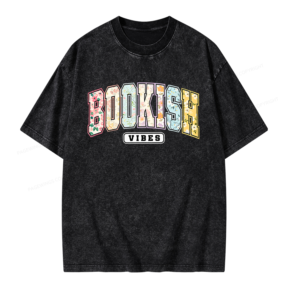 Pagewings Bookish Vibes Unisex Washed T-shirt