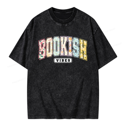 Pagewings Bookish Vibes Unisex Washed T-shirt