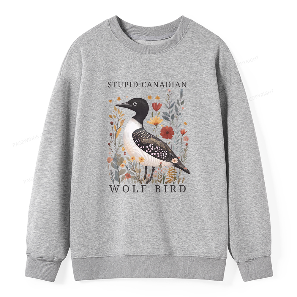 Pagewings Stupid Canadian Wolf Bird Unisex Classic Sweatshirt