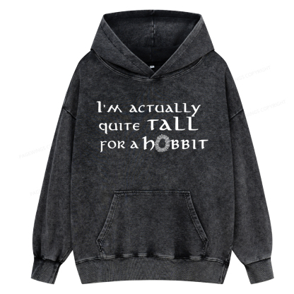 Pagewings I'm Actually Quite Tall Unisex Washed Hoodie
