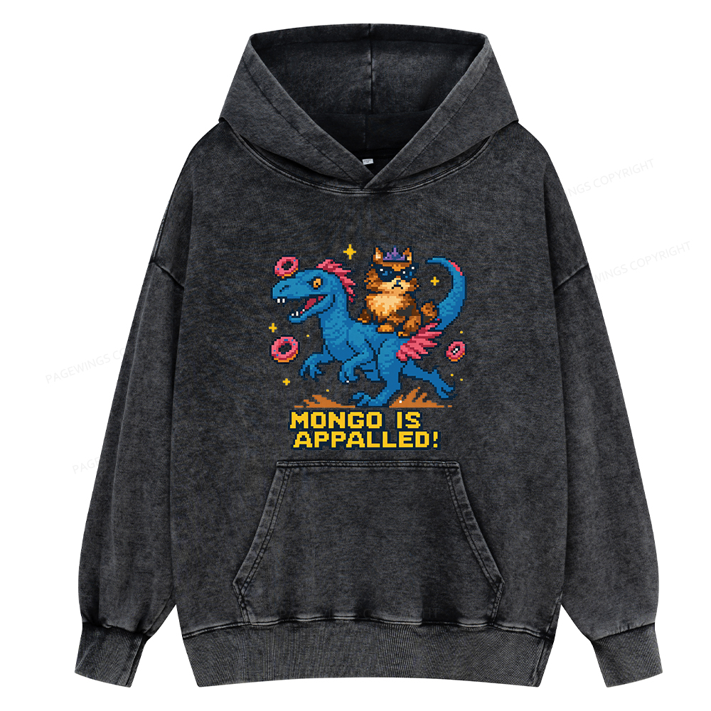 Pagewings Mongo Is Appalled Unisex Washed Hoodie