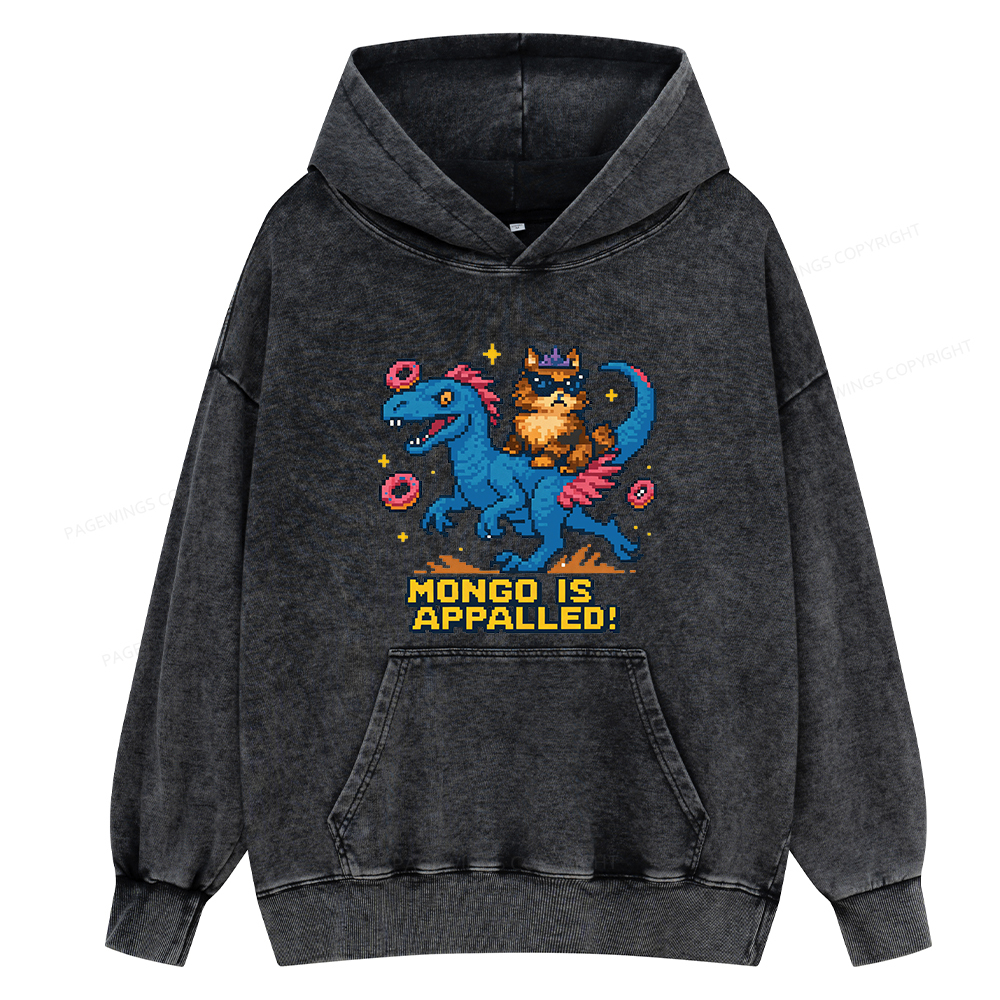 Pagewings Mongo Is Appalled Unisex Washed Hoodie