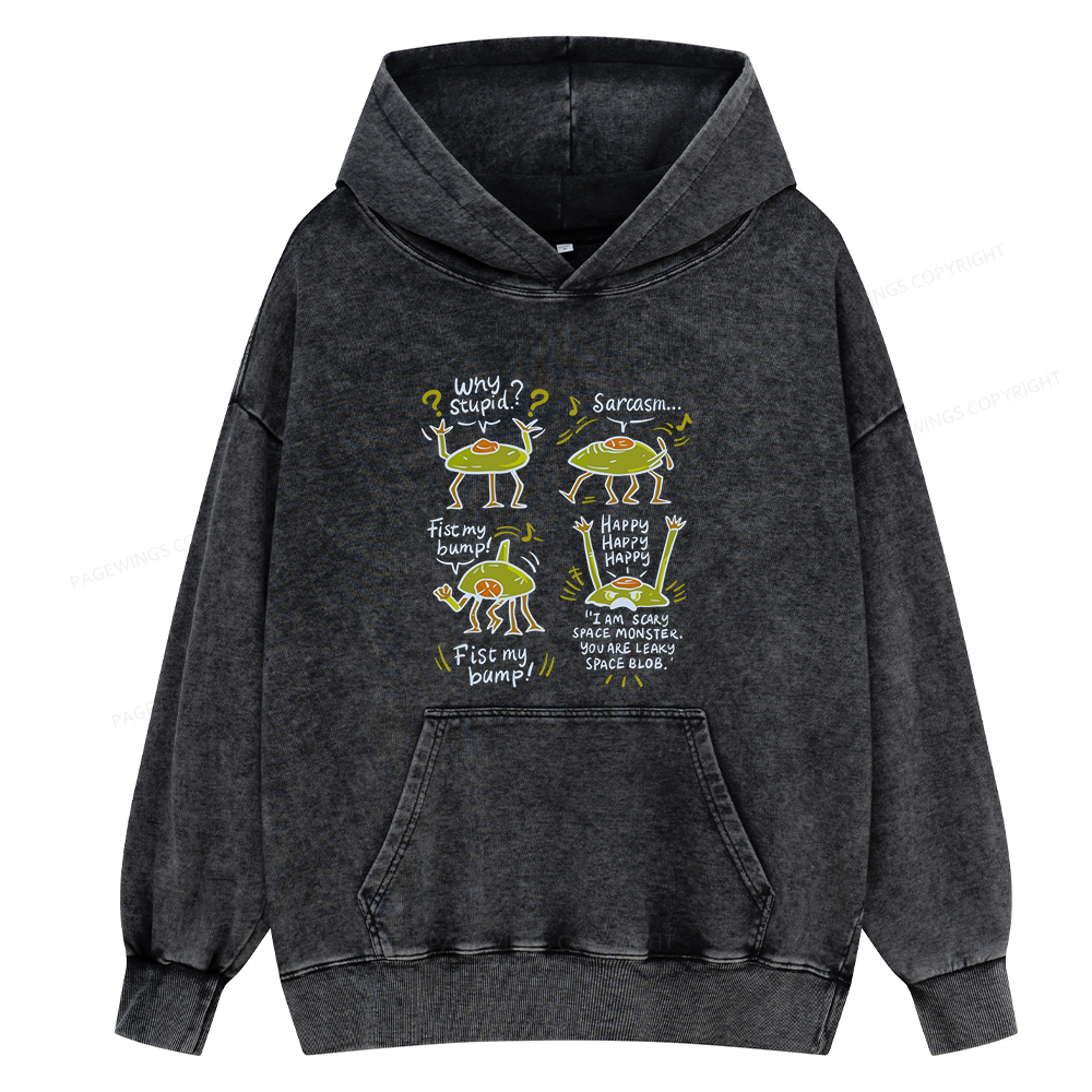 Pagewings Rocky Amaze Book lover Unisex Washed Hoodie