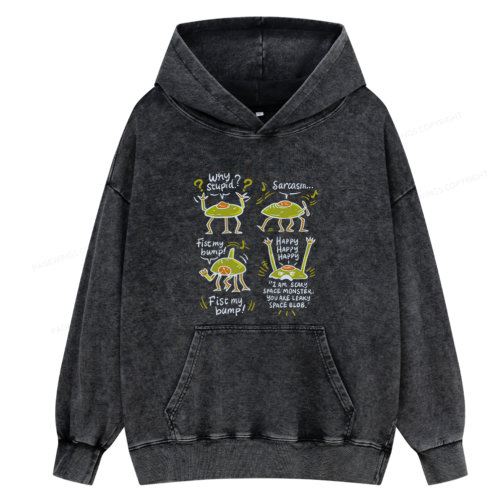 Pagewings Rocky Amaze Book lover Unisex Washed Hoodie