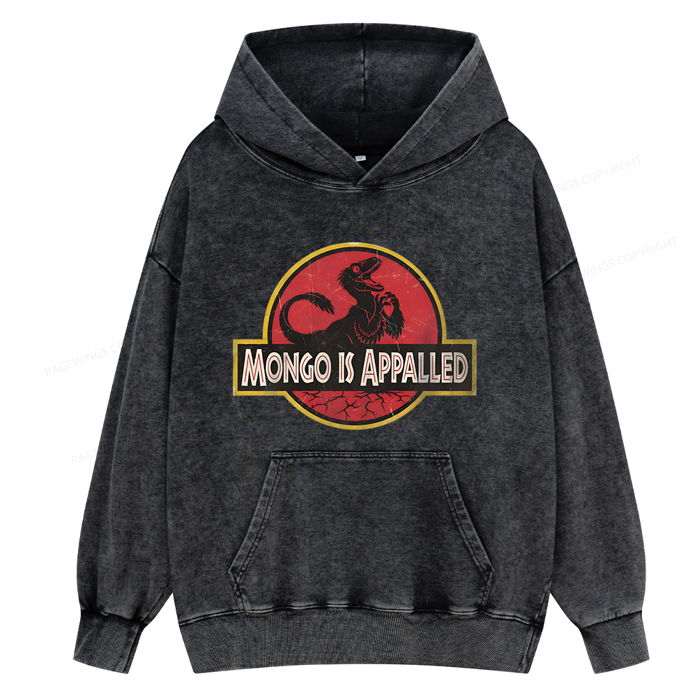 Pagewings Mongo Is Appalled Unisex Washed Hoodie