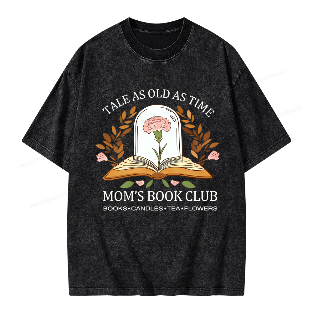 Pagewings Mom's Book Club Unisex Washed T-shirt