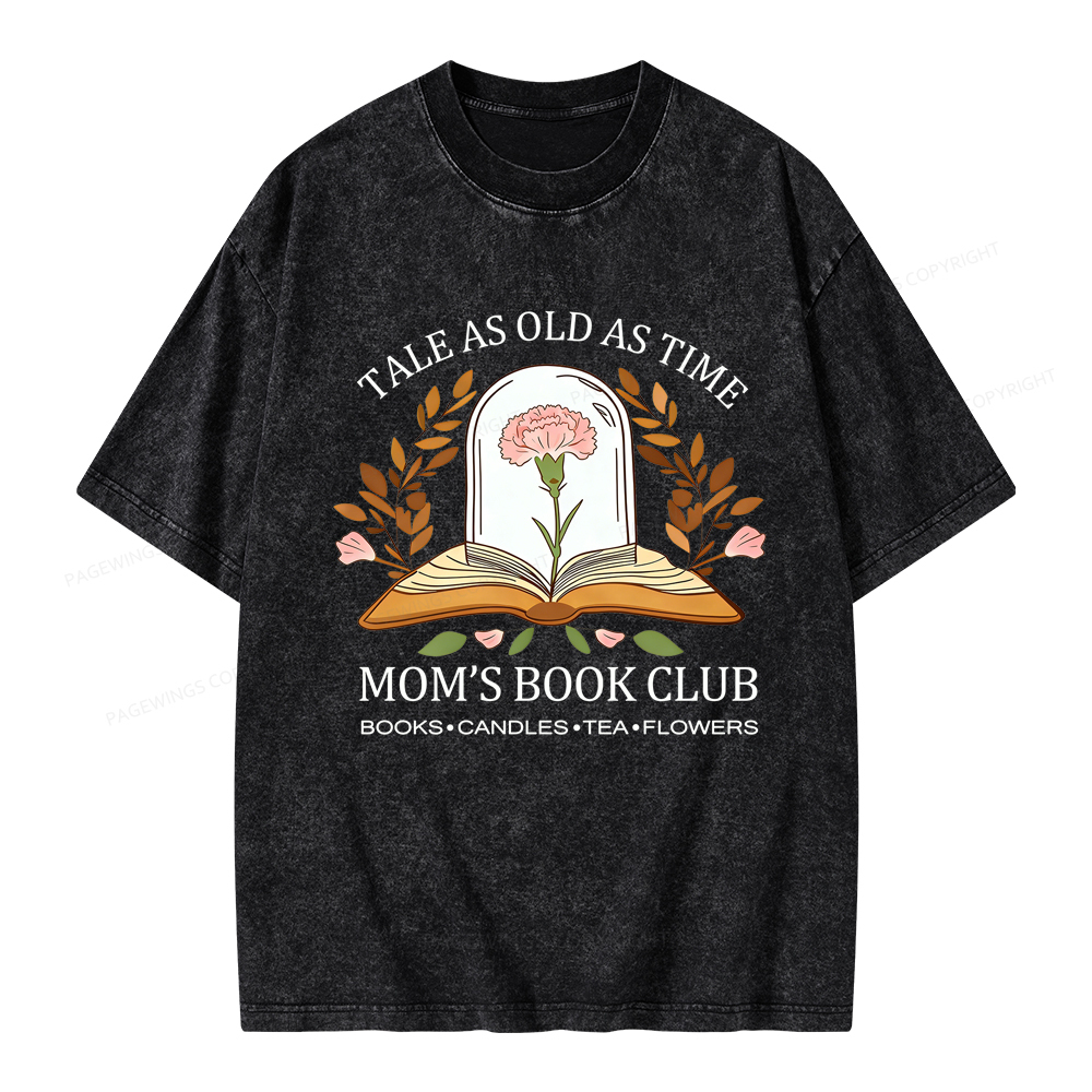 Pagewings Mom's Book Club Unisex Washed T-shirt