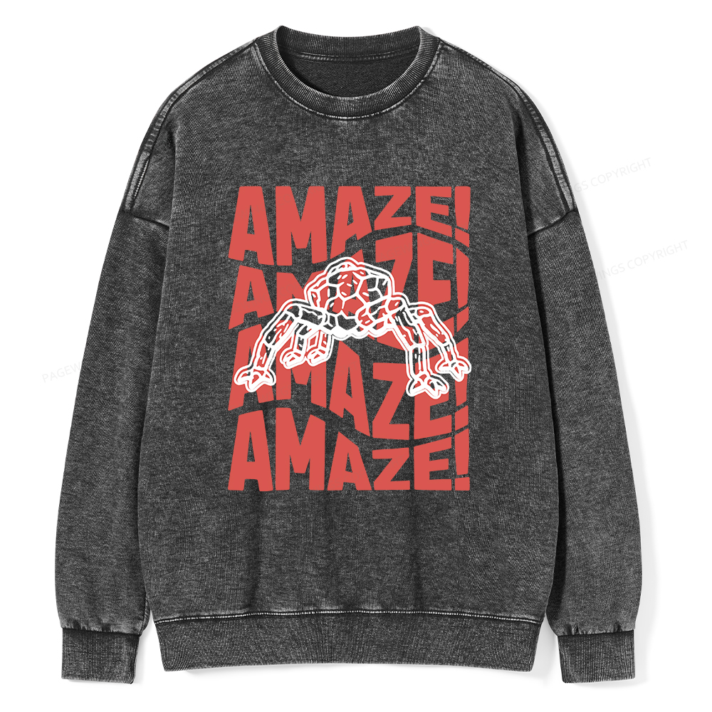 Pagewings Amaze Space Unisex Washed Sweatshirt