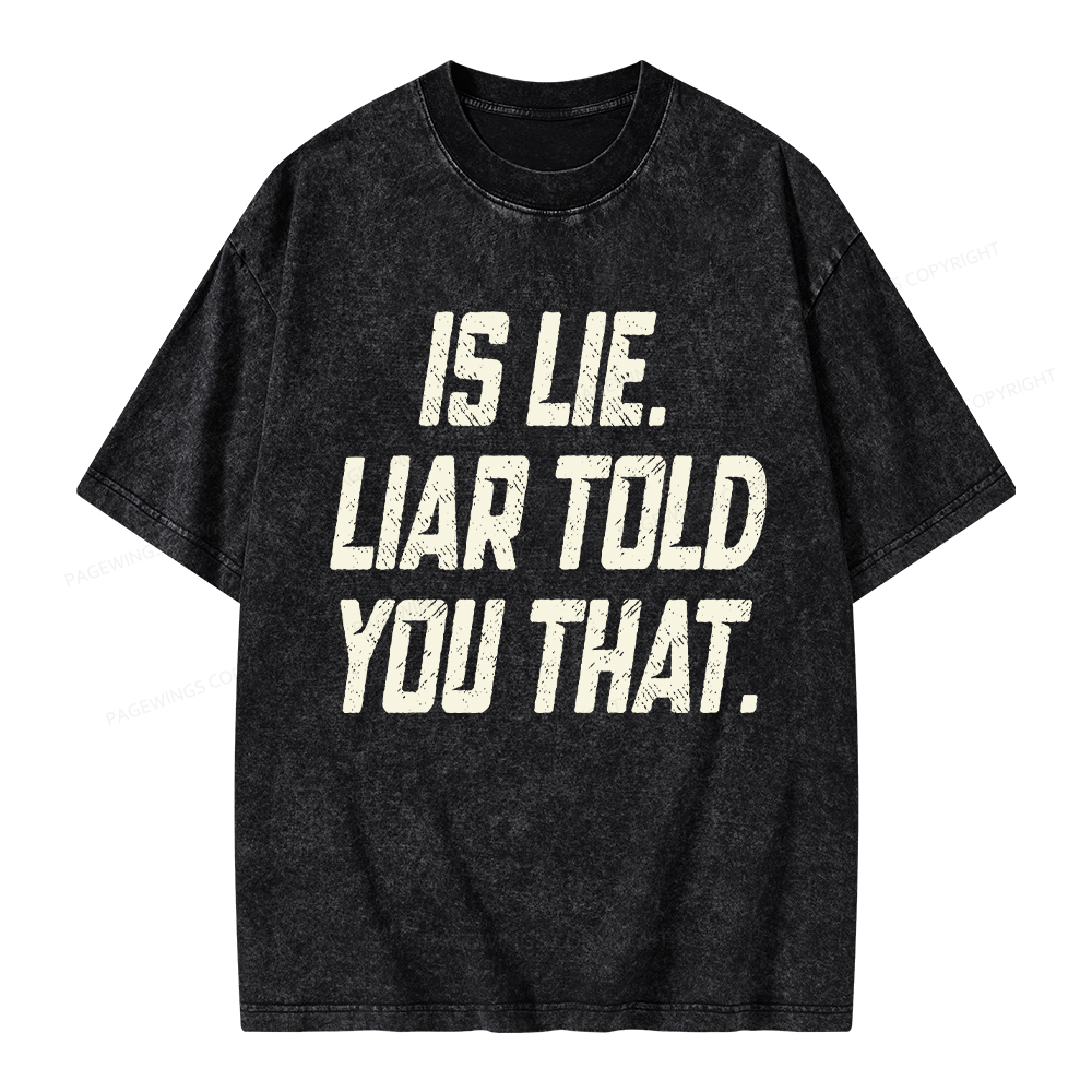 Pagewings Is Lie Liar Told You That Unisex Washed T-shirt