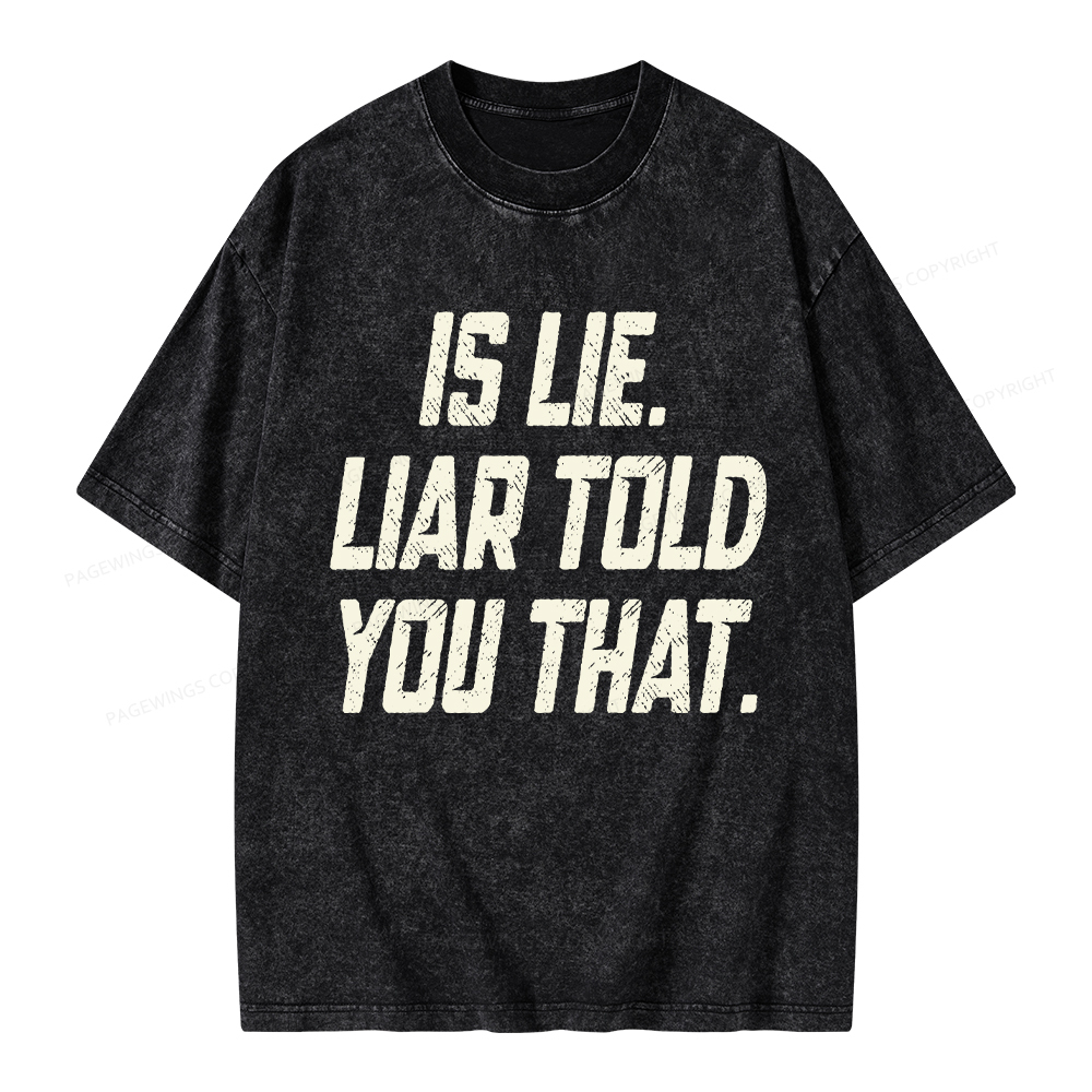 Pagewings Is Lie Liar Told You That Unisex Washed T-shirt