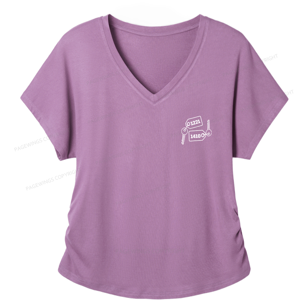 Pagewings Room Numbers Women's Modal V-neck T-shirt  