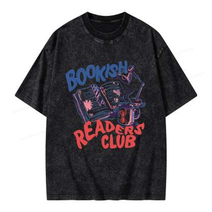 Pagewings Bookish Readers Club Unisex Washed T-shirt