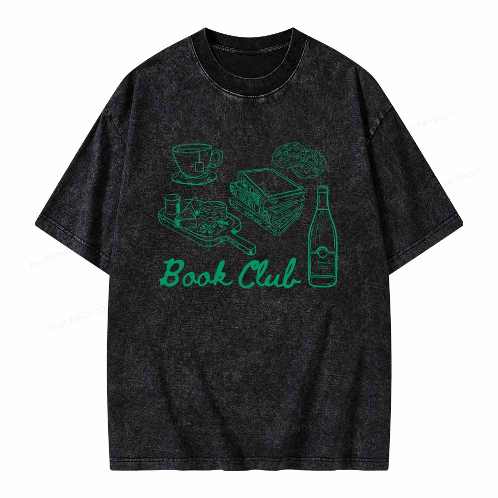 Pagewings Book Club Shirt Unisex Washed T-shirt