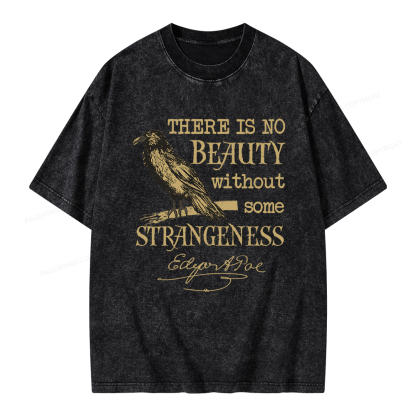 Pagewings No Beauty Without Some Strangeness Unisex Washed T-shirt