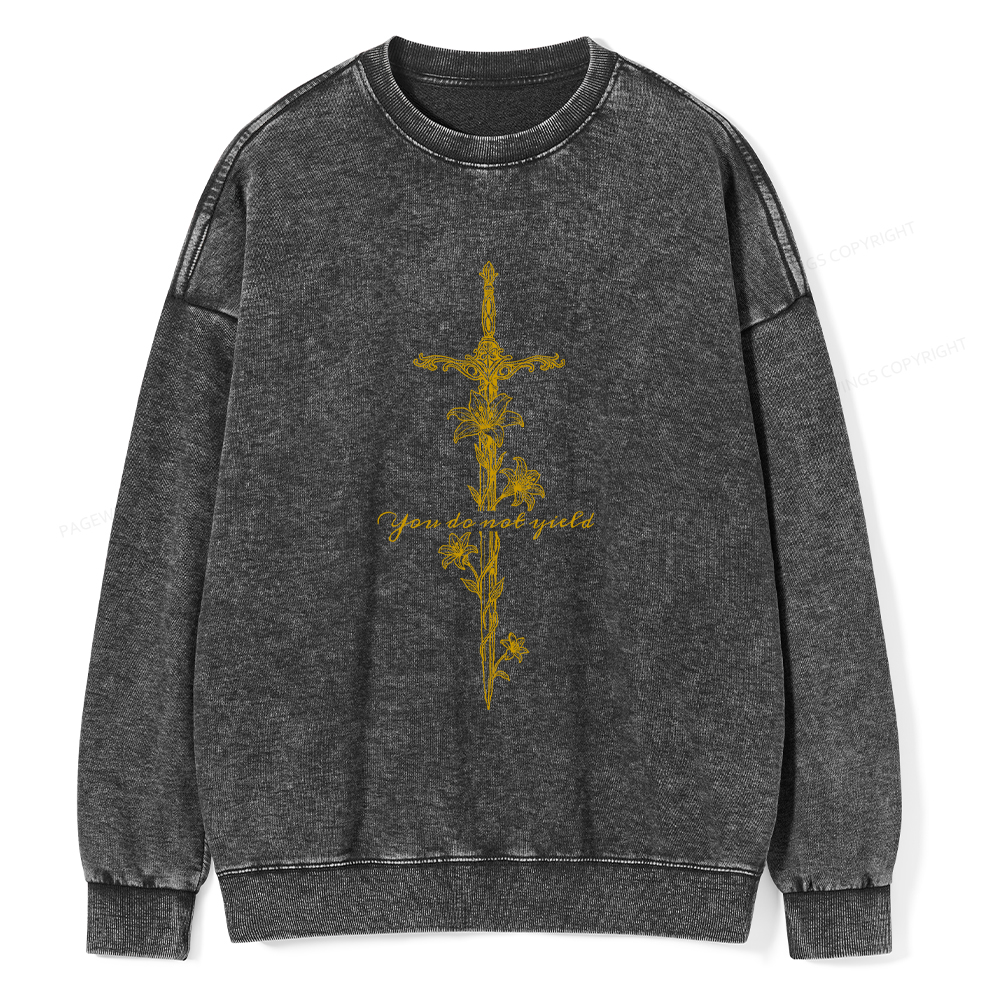 Pagewings You do Not Yield Unisex Washed Sweatshirt