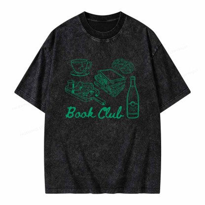 Pagewings Book Club Shirt Unisex Washed T-shirt
