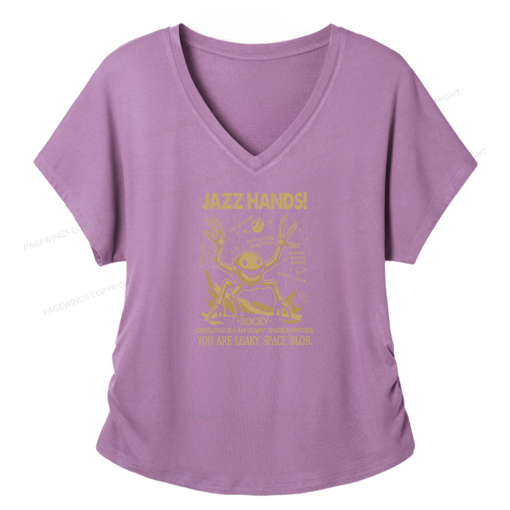 Pagewings You Sleep I Watch Women's Modal V-neck T-shirt  