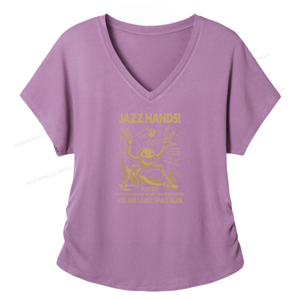 Pagewings You Sleep I Watch Women's Modal V-neck T-shirt  