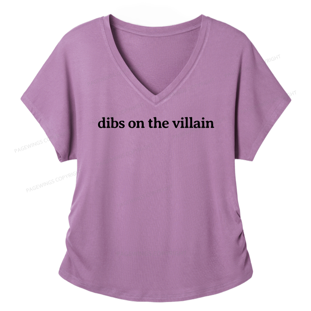 Pagewings Dibs On The Villain Soft Women's Modal V-neck T-shirt