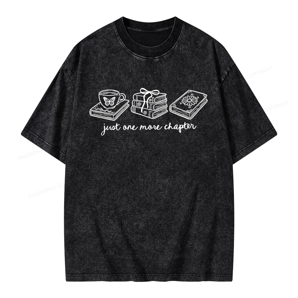 Pagewings Just One More Chapter Unisex Washed T-shirt