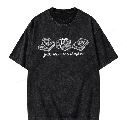 Pagewings Just One More Chapter Unisex Washed T-shirt