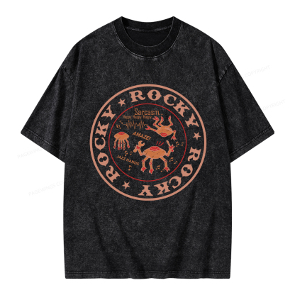 Pagewings Vintage Rocky Unisex Washed T-shirt