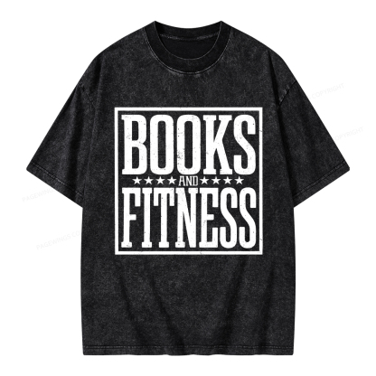 Pagewings Books And Fitness Unisex Washed T-shirt