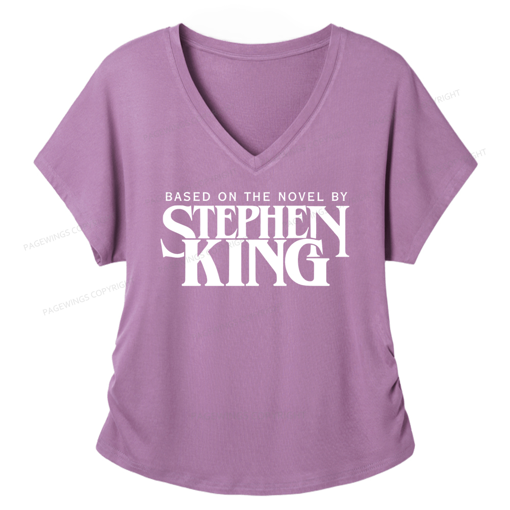 Pagewings Based On A Novel By Horror Writer Women's Modal V-neck T-shirt  