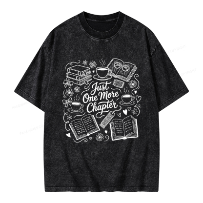 Pagewings Just One More Chapter Unisex Washed T-shirt
