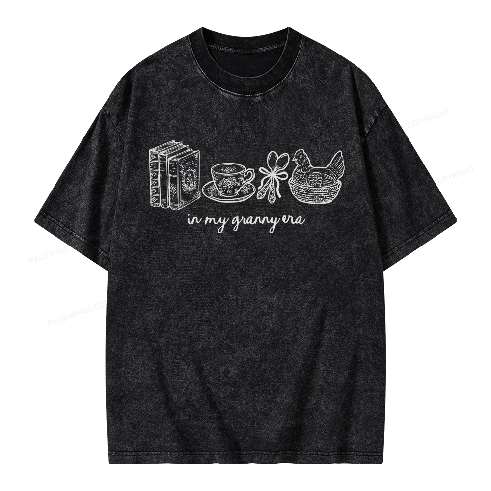 Pagewings In My Granny Era Unisex Washed T-shirt