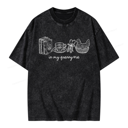 Pagewings In My Granny Era Unisex Washed T-shirt