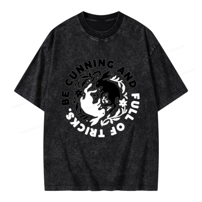 Pagewings Be Cunning And Full Of Tricks Unisex Washed T-shirt