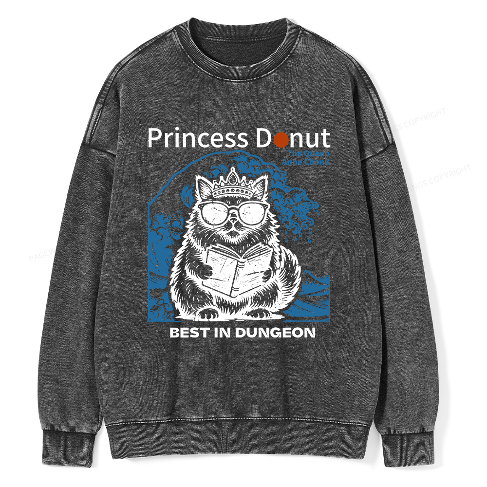 Pagewings Princess Donut Unisex Washed Sweatshirt