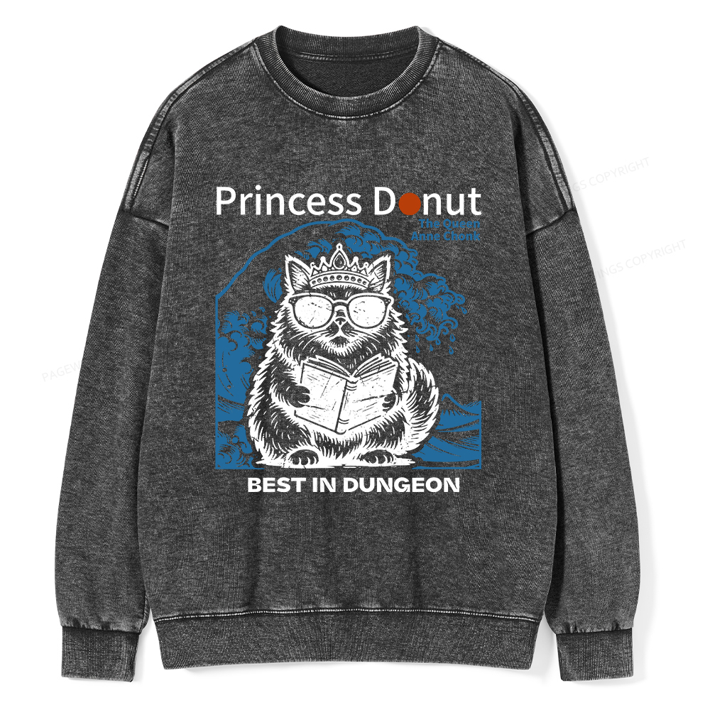 Pagewings Princess Donut Unisex Washed Sweatshirt