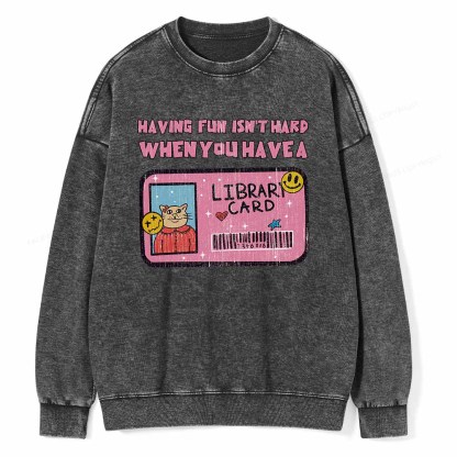 Pagewings Do You Even Read Unisex Washed Sweatshirt