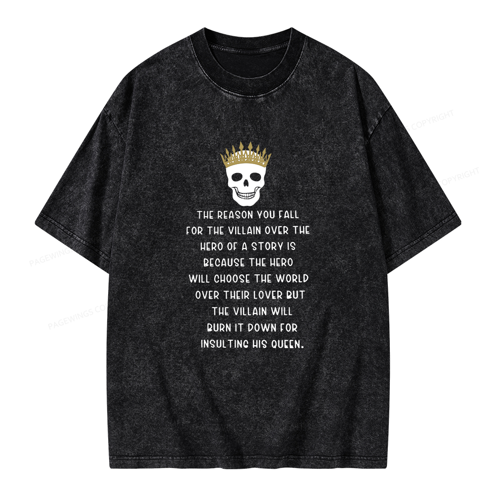 Pagewings Villain Unisex Washed T-shirt