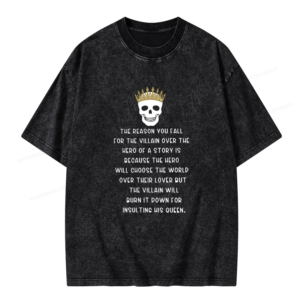 Pagewings Villain Unisex Washed T-shirt