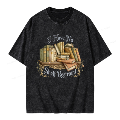 Pagewings I Have No Shelf Restraint Unisex Washed T-shirt