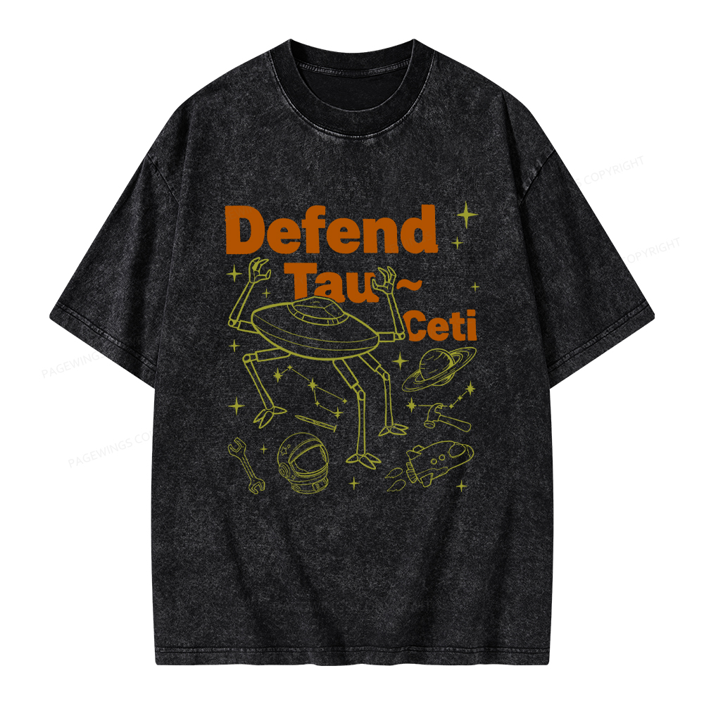Pagewings Defend Tau Ceti Unisex Washed T-shirt