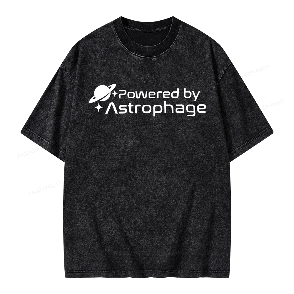 Pagewings Powered By Astrophag Unisex Washed T-shirt