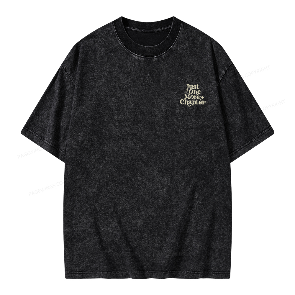 Pagewings Just One More Chapter Unisex Washed T-shirt