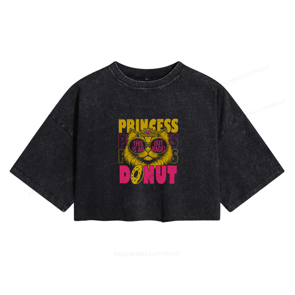 Pagewings This Is An Outrage  Women's Washed Cropped T-shirt