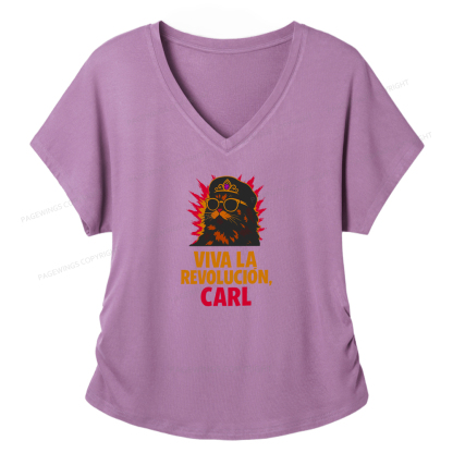 Pagewings Viva La Revolucion Soft Women's Modal V-neck T-shirt