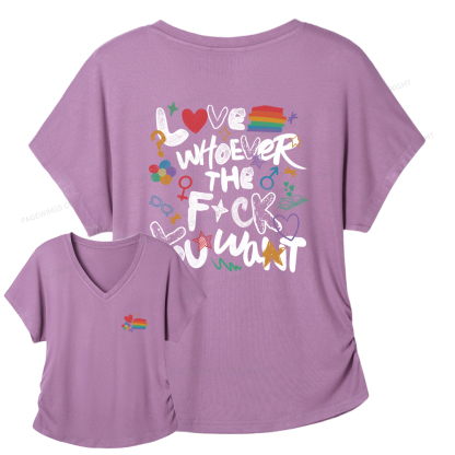 Pagewings Love Whoever The F*ck You Want Soft Women's Modal V-neck T-shirt